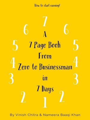 cover image of A 7 Page Book from Zero to Businessman in 7 days